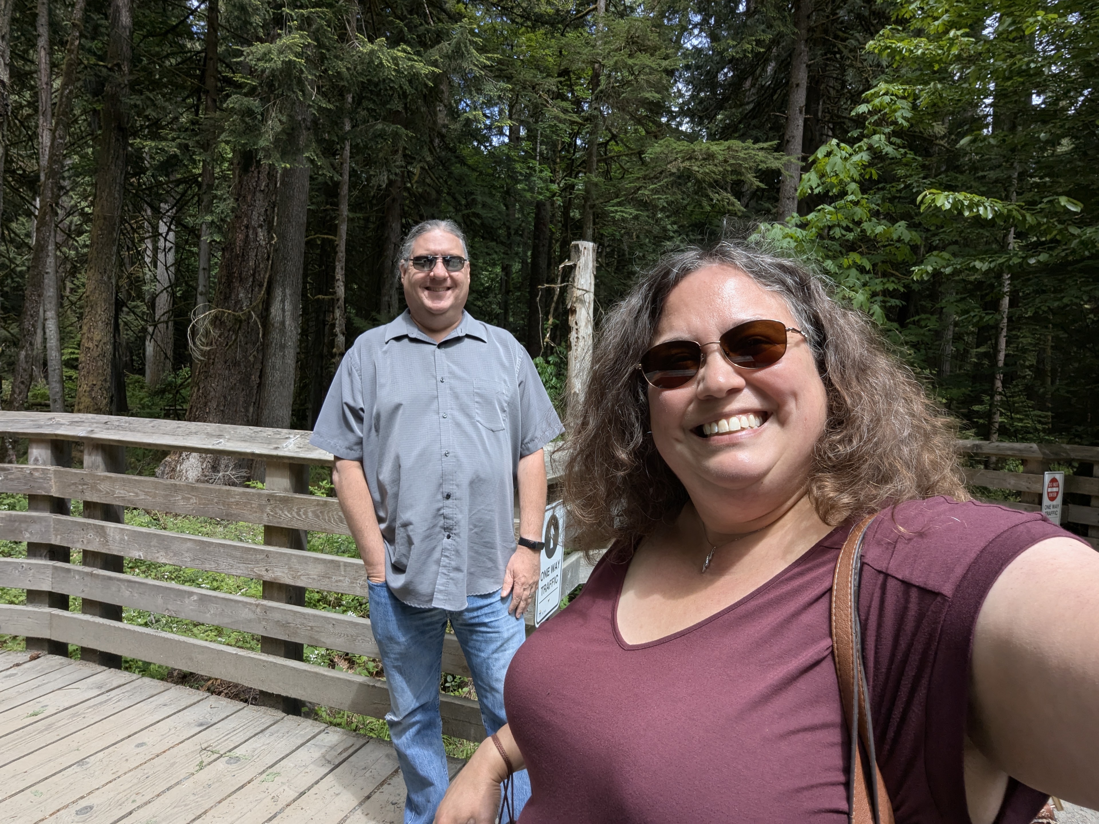 Birthday Trip to Canada, Cathedral Grove, Vancouver Island, Michael Sanders, Kari Sanders